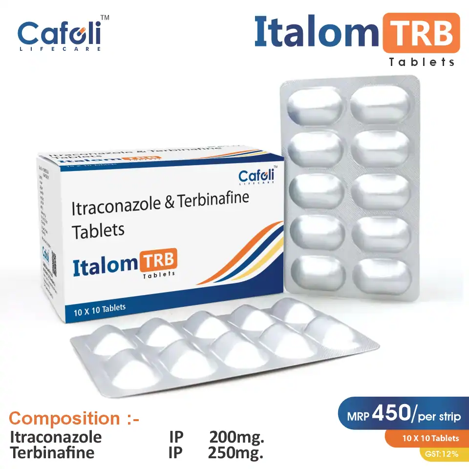 Itraconazole 200mg + Terbinafine 250mg | Antifungal Tablet | Best Price for PCD Pharma Franchise